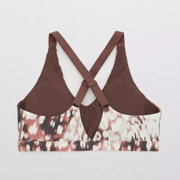 aerie OFFLINE Shine Strappy Back Sports Bra - Picture 2 of 7